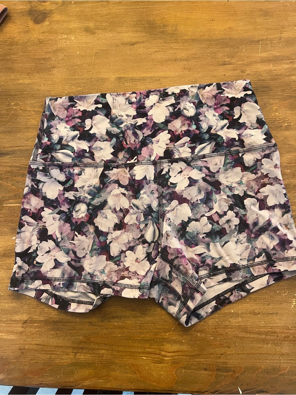 lululemon athletica Purple Floral High-Waist Athletic Shorts